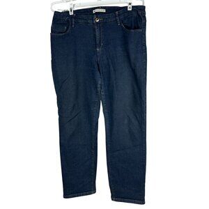 Lee Slender Secret Lower On The Waist Denim Jeans Size 16 Womens Dark Wash